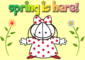 Clara celebrating the arrival of Spring.