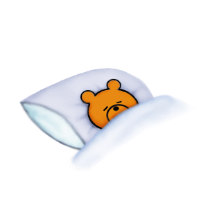 Clarence Bear sleeping