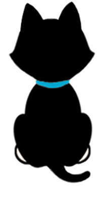 Kitty with swishing tail.
