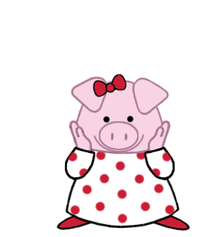 Clara removing her
                            "Rosie" head in The Three Little
                            Pigs - A Play.